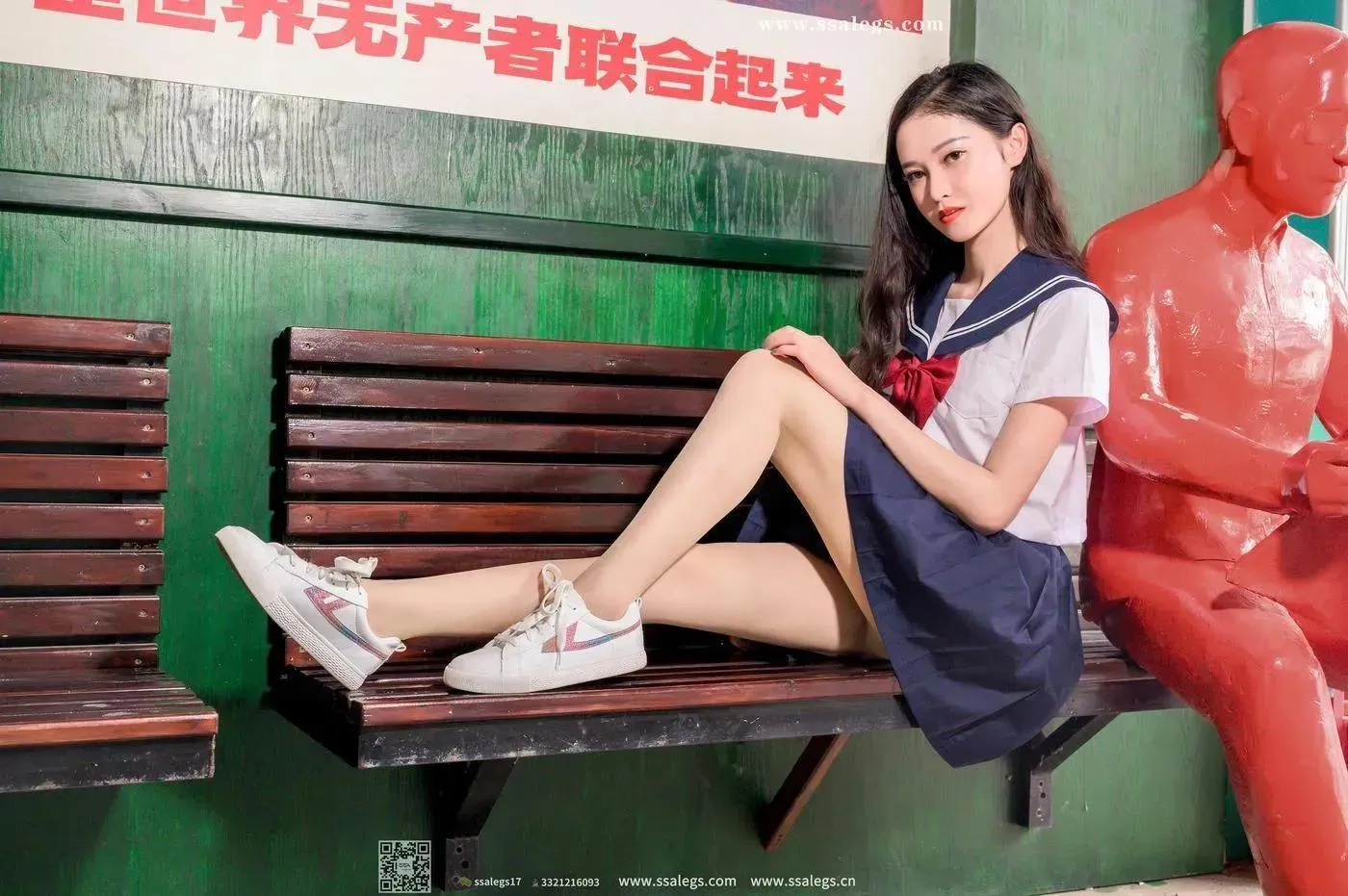 [SSA丝社]超清写真 NO.422 漫漫白色jk制服肉丝写真(下) [84P]插图3